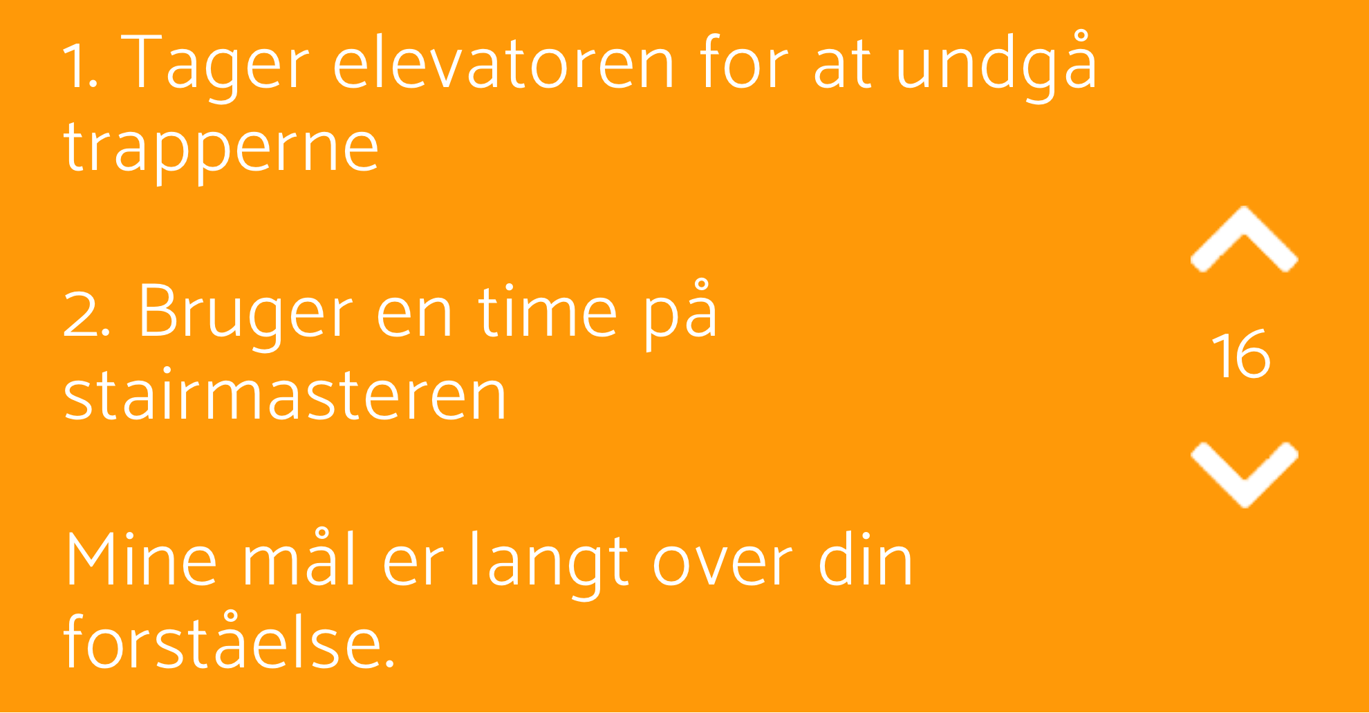 Inficere gift Virkelig 1. Tager elevatoren for at... - Jodelgrin.dk